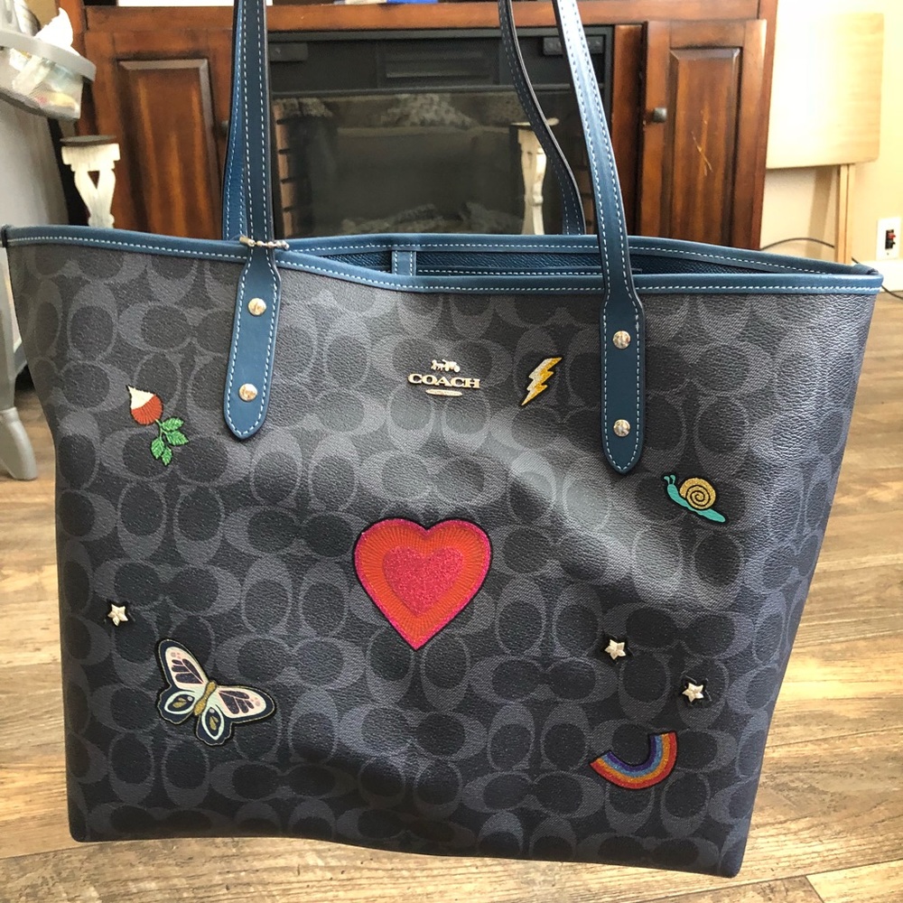 Blue Coach purse